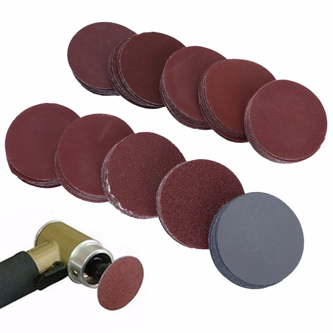100pcs 2" Sanding Discs 50mm Round Polishing Pad Sheets Sandpaper For