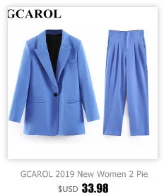 GCAROL, новинка, женские эластичные штаны с высокой талией и поясом, длина по щиколотку, Повседневная Уличная одежда, весна-осень, брюки-карго
