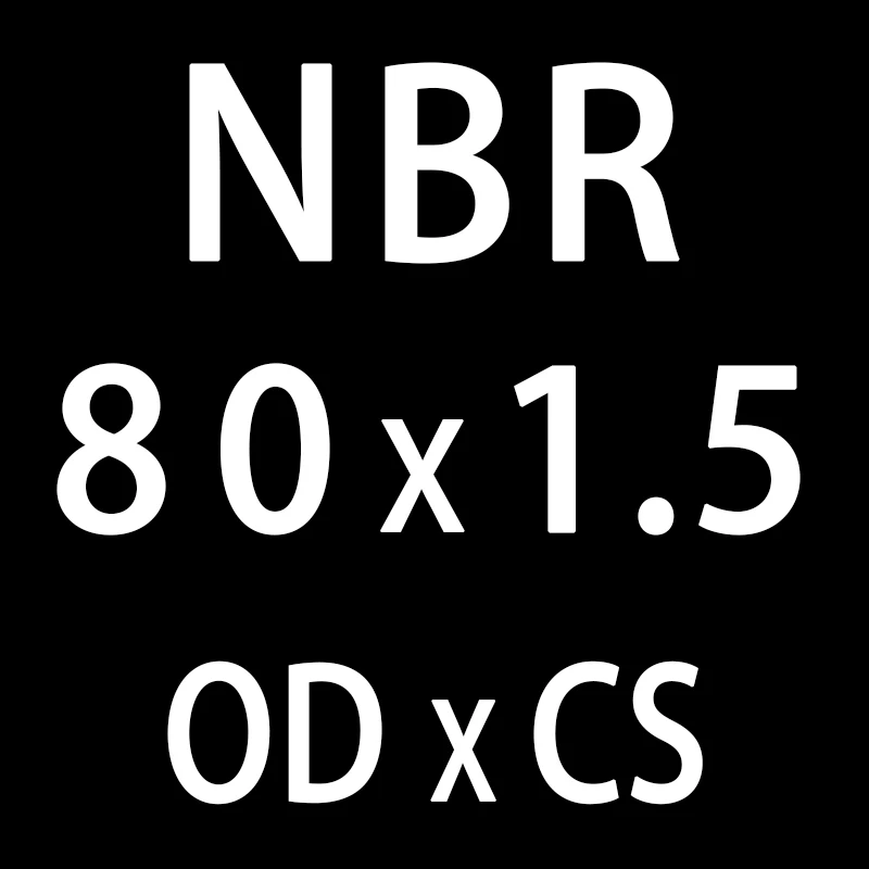 10 шт./лот резиновым кольцом черный NBR уплотнительное кольцо CS1.5mm OD55/60/65/70/75/80/85/90/95 мм уплотнительное кольцо нитрил прокладка масло шайба - Цвет: OD80mm