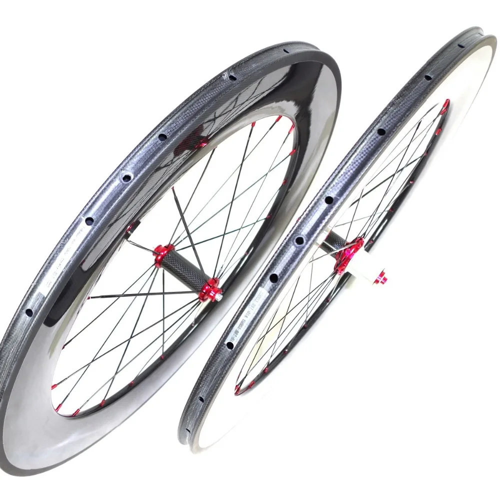 Flash Deal carbon wheelset 88mm, 700C clincher tubular, carbon road bike wheels, basalt or carbon fibre braking wheels matte or glossy 6