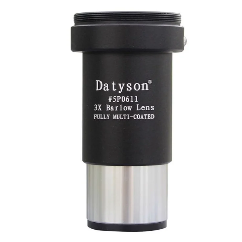

Datyson 3x Barlow Lens 1.25" Astro Telescope Eyepiece with M42x0.75 Camera Threads 2 group Optics lens Full Metal Housing 5P0611