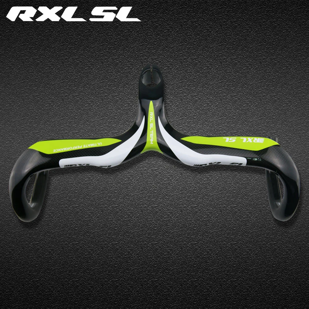 Road Bicycle Carbon Handlebar Bike Carbon Handlebars Integrated Handlebar and Stem RXL SL Green Bicycle Parts 3k Glossy Green Road Bicycle Carbon Handlebar Bike Carbon Handlebars Integrated Handlebar and Stem RXL SL Green Bicycle Parts 3k Glossy Green