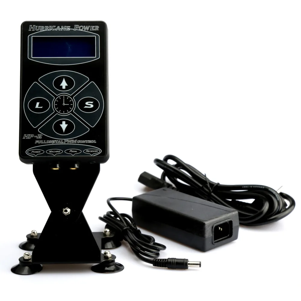 

Professional Tattoo Power Supply Hurricane HP-2 Powe Supply Digital Dual LCD Display Tattoo Power Supply Machines Free Shipping