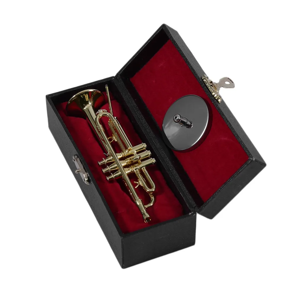 

Creative Mini Trumpet A Good Gift For Child Mini Trumpet Desk Deorative Furnishing Ornament For Kid Mini Trumpet with Case