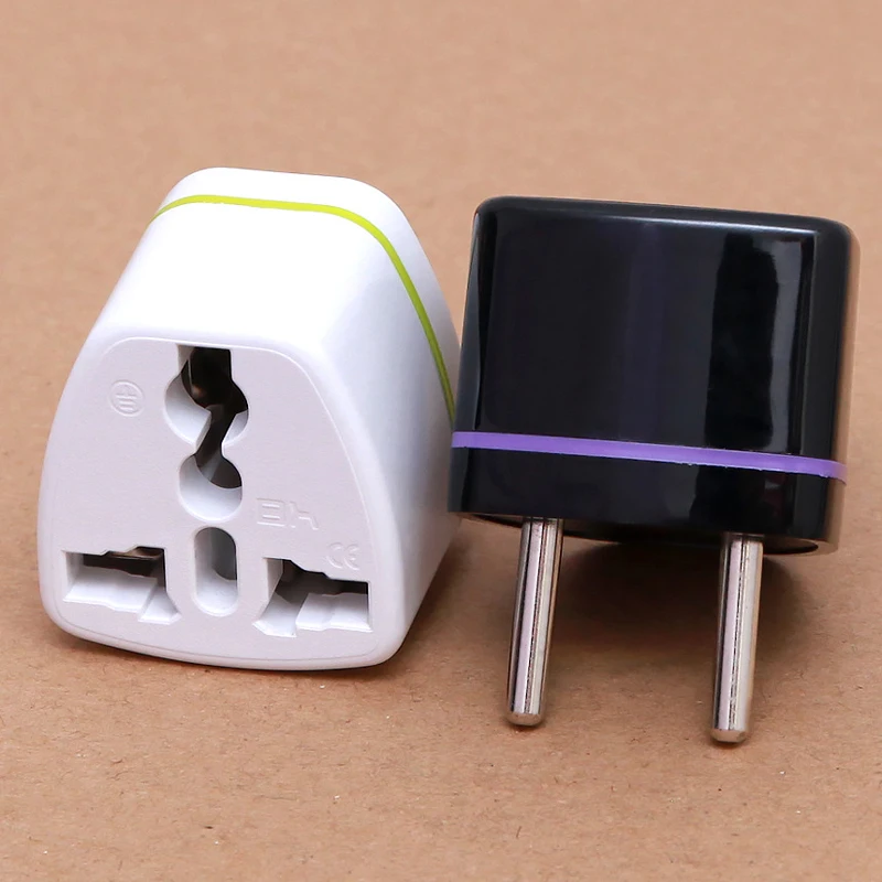 10pcs EU European Power Plug American Japan US To EU Euro KR Travel Power Plug Adapters