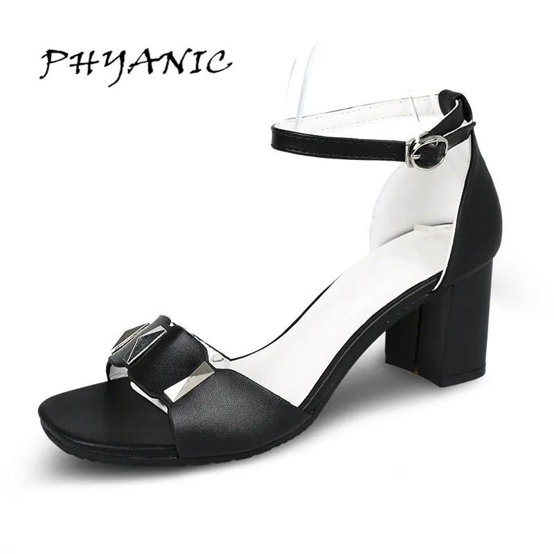 

PHYANIC 6cm High Heels Women Sandals Elegant Peep toe Platform Summer Shoes Woman Ankle Strap Thick Heels Sandals Women PHY4104