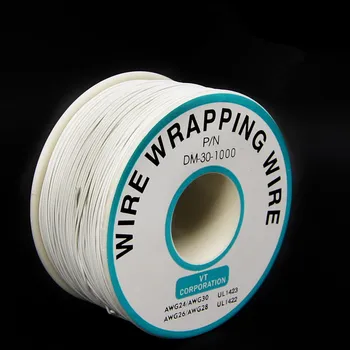 

EziUsin Welding cable PCB Jumper Circuit Board 0.2mm Wire-Wrapping Electronic Wire 30AWG Cable 250m White 30AWG 0.5mm