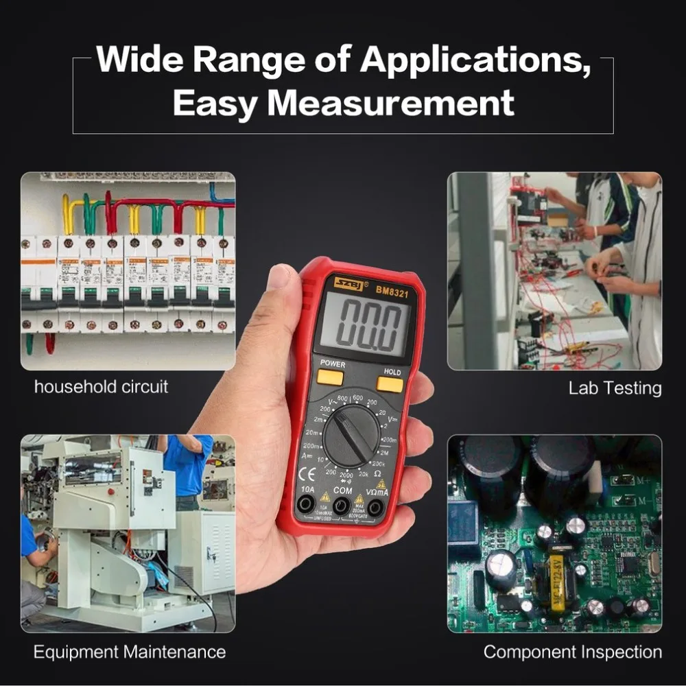 BM8321 мультиметр тестер цифровой щупы для мультиметра digital multimeter цифровой мультиметр mastech lcr транзисторов esr мультиметры meter транзистор для мультиметра uni-t usb тестер вольтметр провода тестор