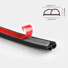 B-shaped Door Seals Car Waterproof And Sound-proof Strips B Type 2M 3M 4M Door Seals Car Rubber Seals Edge Trim