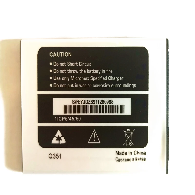 

High Quality Original For Micromax Q351 Mobile Phone Lithium Battery 2000mAh Batterie Replacement with phone stander for gift