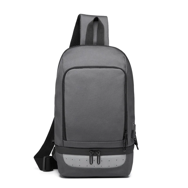 OZUKO новые анти-вор сумки через плечо повседневные мужские нагрудные сумки для короткой поездки мужские мессенджеры сумка водонепроницаемый слинг сумка на плечо Mochila - Цвет: Темно-серый
