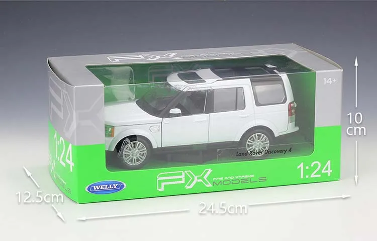 WELLY Diecast 1:24 классический сплав модель автомобиля Land Range Rover Discovery 4 внедорожный Металлический Игрушечный Автомобиль для детей подарки