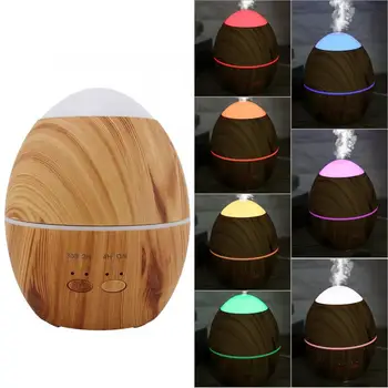

300ml Aroma Essential Oil Diffuser Ultrasonic Air Humidifier with Wood Grain 7 Color LED Lights for Office Home