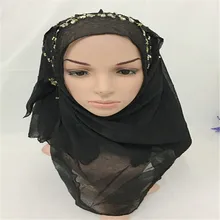 Muslim Hijab/Scarf/Cap/Hat with Chiffon Fashion Headband Women Turkish Hijab Islamic Headscarf Shawls Arab Amira