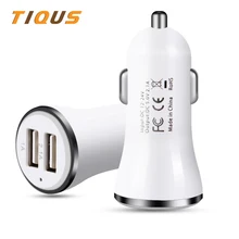 TIQUS 2.1A 24V Car Charger Dual USB For iPhone X 8 Plus Car-Charger With Micro Type Cable For iPhone Adapter For Samsung S8 car usb waterproof charger dual usb 12v 24v 3 1a ship type dual usb car charger voltmeter adapter for samsung iphone