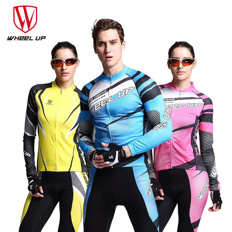 

WHEEL UP Spring Man Anti-sweat Long Sleeve Bicycle Riding Trouser Bicycle Clothing Breathable Quick-drying Cycling Clothes Suit