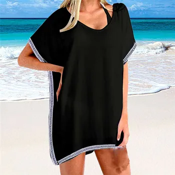 

Womens Swimsuit Chiffon Beachwear Swimwear Bikini Beach Wear Lace Cover Up Kaftan Dress maillot de bain femme 2019 Newest Hot