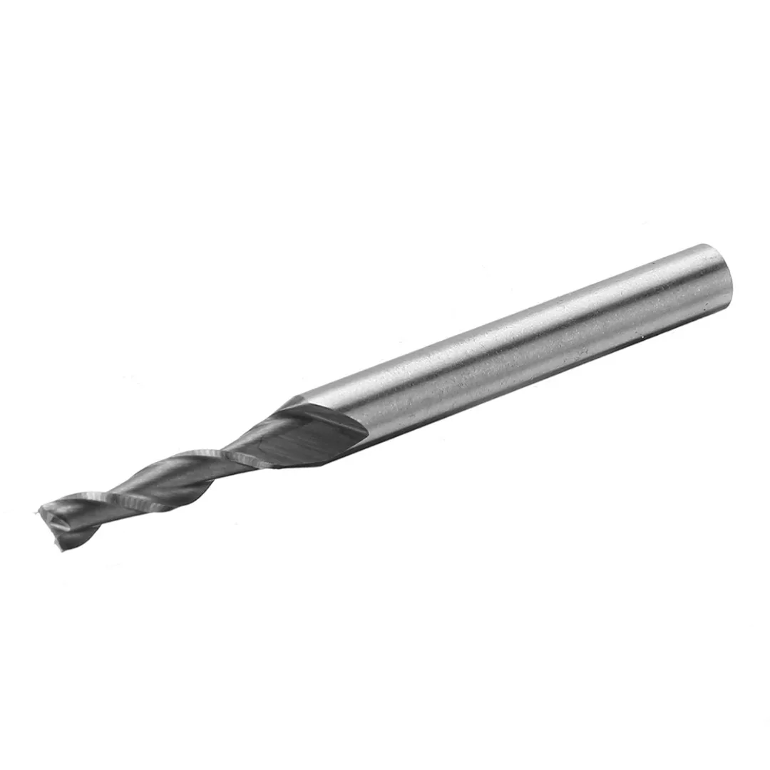 Mayitr 1pcs Extra Long 4/6/8/10mm 2 Flute HSS & Aluminium End Mill Cutter CNC Milling Cutting Bit for Power Tools