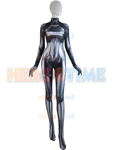 

3D Print Lycra Spandex Black Samus Aran Zero Suit ZSS Game Cosplay Costumes Halloween Zentai Bodysuit Female Adult Catsuit