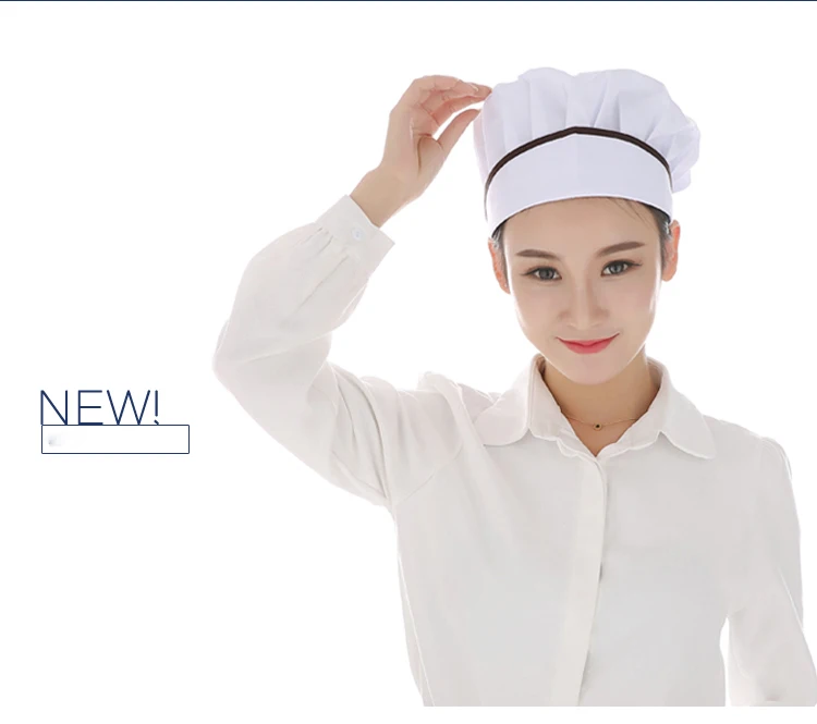 Chef Hat Female Kitchen Sanitation Cap Canteen Restaurant Food Bakery Baking Ventilation hat hotel uniform chefs hat