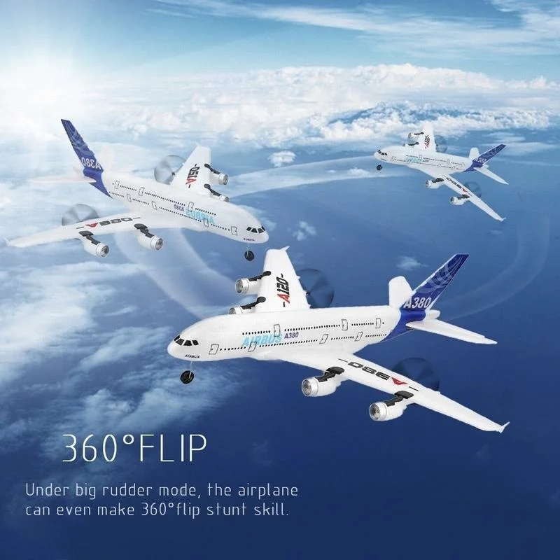 3Ch DIY RC Foam Plane A380 Airplane 2.4G Fixed Wing RC Airplane Outdoor Toys remote control flying model for kids