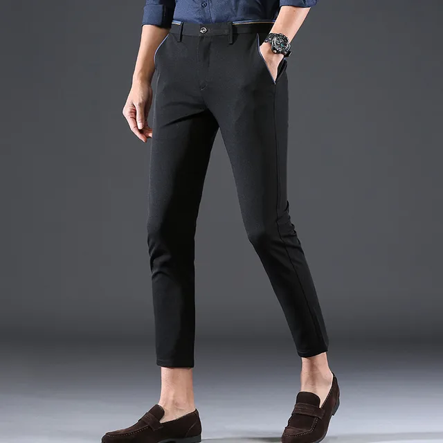 men's ankle length skinny trousers
