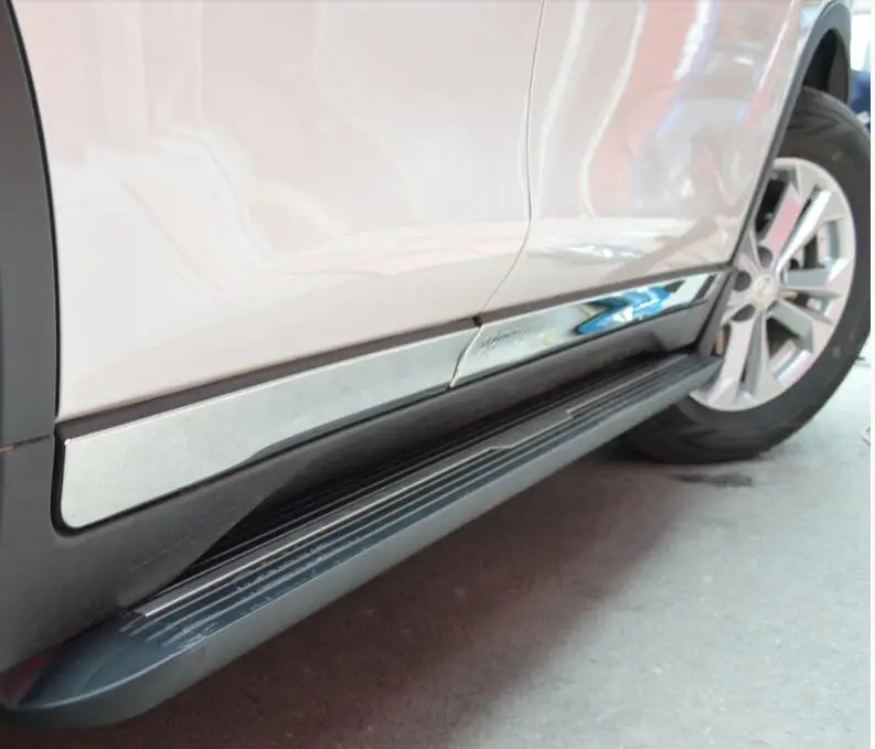 

FIT FOR Nissan xtrail x-tail x trail 2014 -2016 CHROME SIDE DOOR BODY MOLDING TRIM COVER LINE GARNISH PROTECTOR ACCESSORIES
