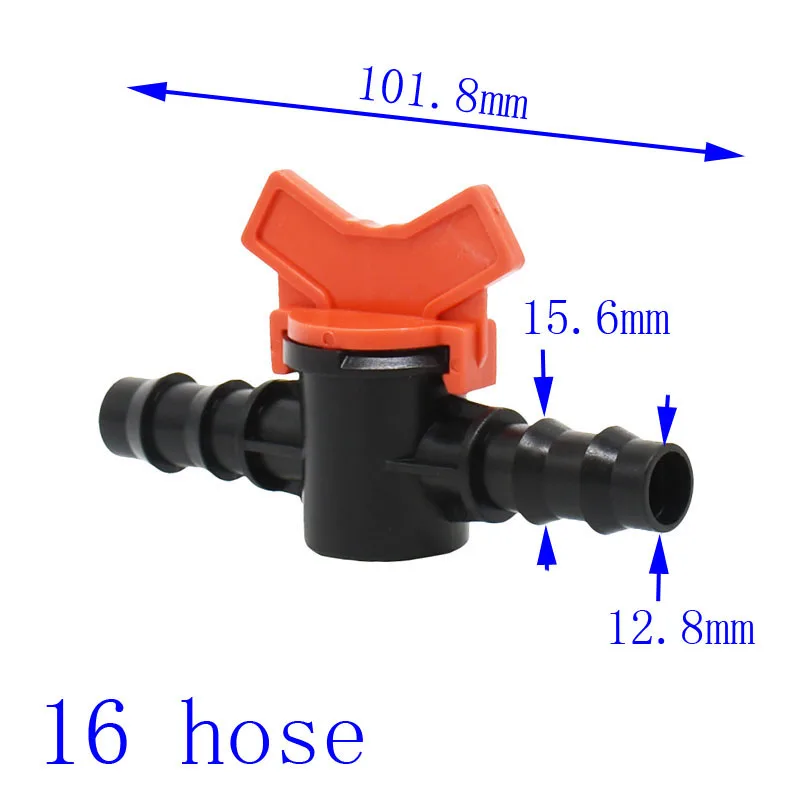 Садовый кран 1/2 3/4 клапан для орошения 5/8 шланг мини клапан 20 мм водостопорные Разъемы 16 мм "barb капельный адаптер 1 шт - Цвет: 16mm hose