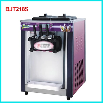 

3 Flavors Soft Ice Cream Machine 1800W 220V/50 Hz Ice Cream Maker 18-20L / H Yogurt Cylinder volume 5.8L * 2 BJT218S Commercial
