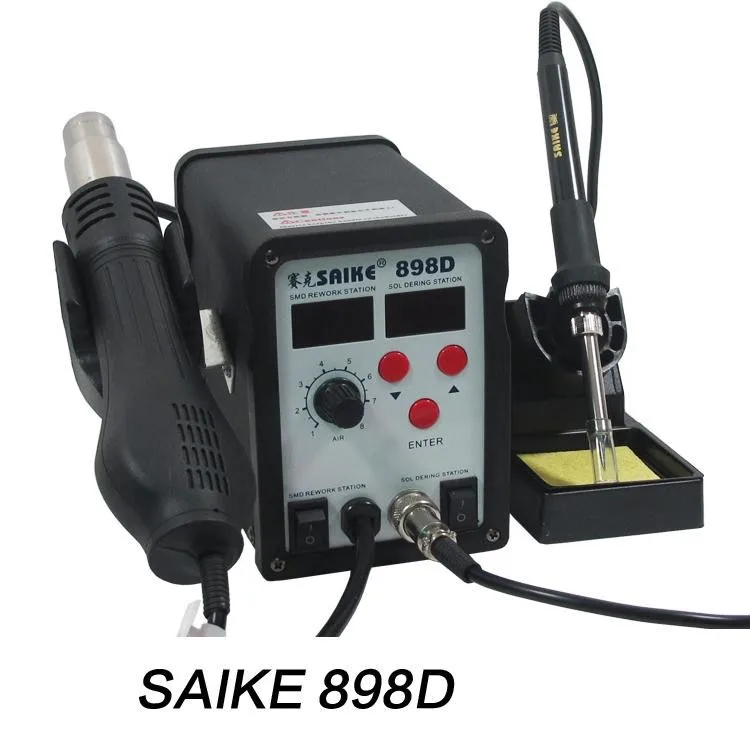 

SAIKE 898D 2 in 1 soldering station hot air gun+solder iron
