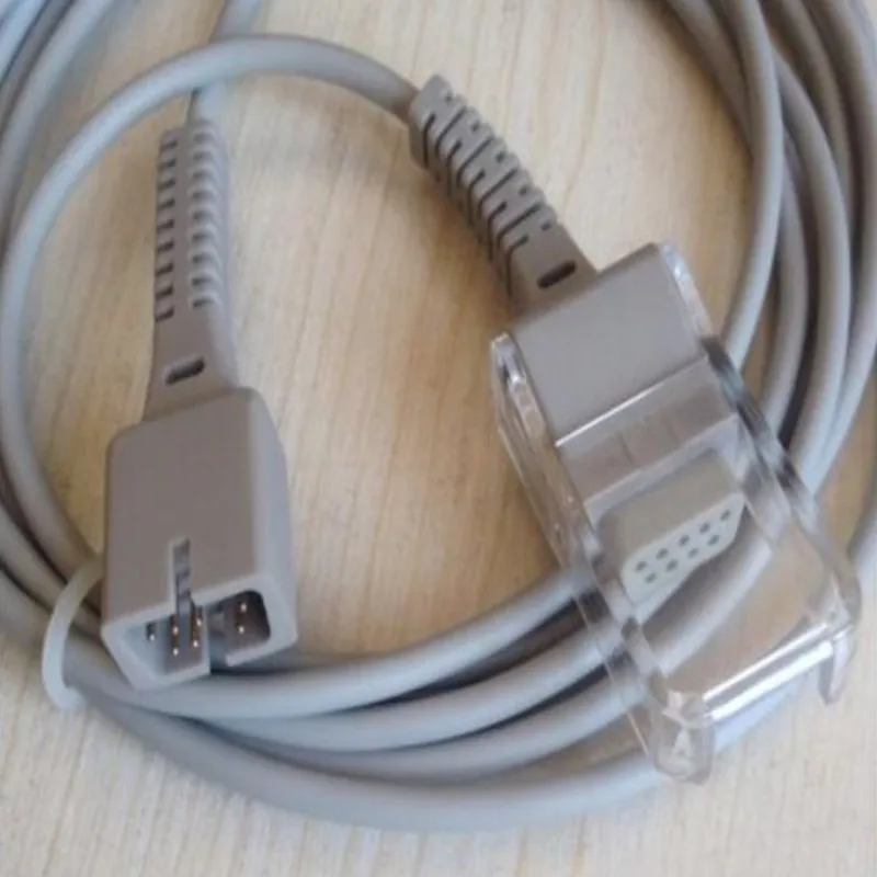 Extensão Spo2 Cabo Adaptador e Fio Tpu Compatível com Nellcor Db7 Pin para Db9 2.4m Spo2