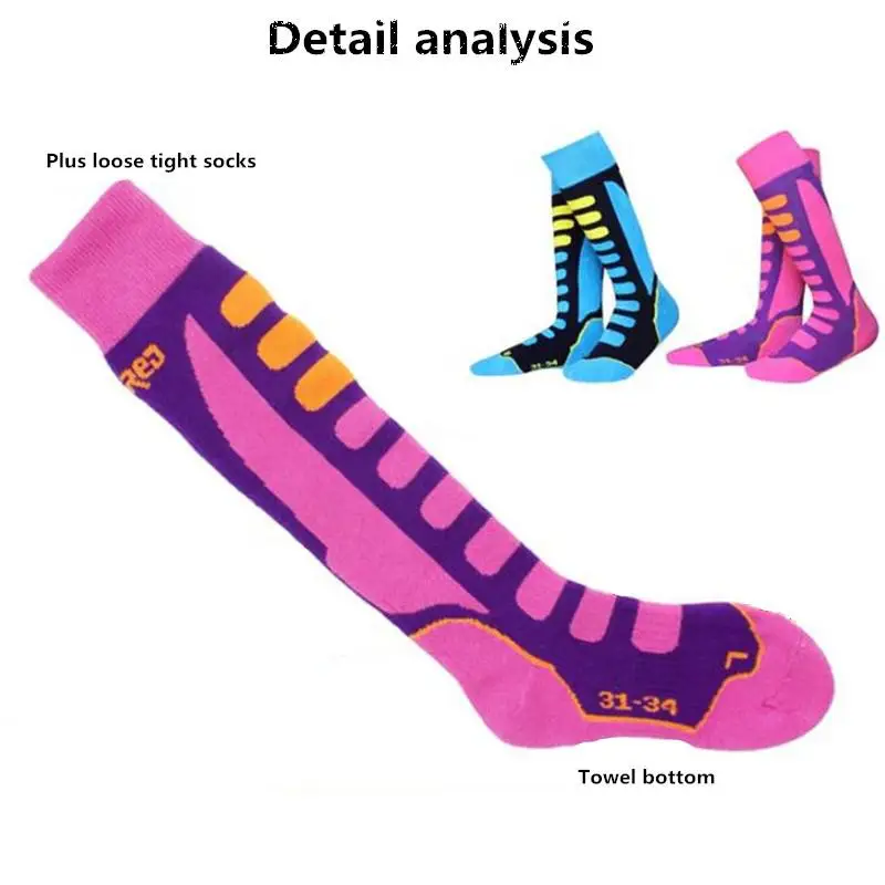 

None Children/Adults Thermal Ski Socks Thick Cotton Sports Cycling Skiing Soccer Socks Leg Warmers Sock for skiing running