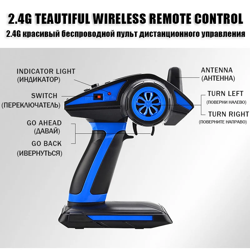 S. X. TOYS Радиоуправляемая машина 4WD 2,4 GHz Радиоуправляемая машинка на дистанционном управлении, 4 резиновых колеса, радиоуправляемая машина, 1:12 модель детских игрушек