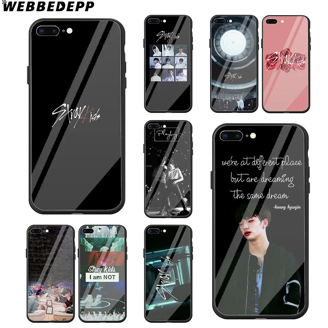WEBBEDEPP Stray Kids K Pop чехол из закаленного стекла для телефона Apple iPhone Xr Xs Max X или 10 8 7 6 6S