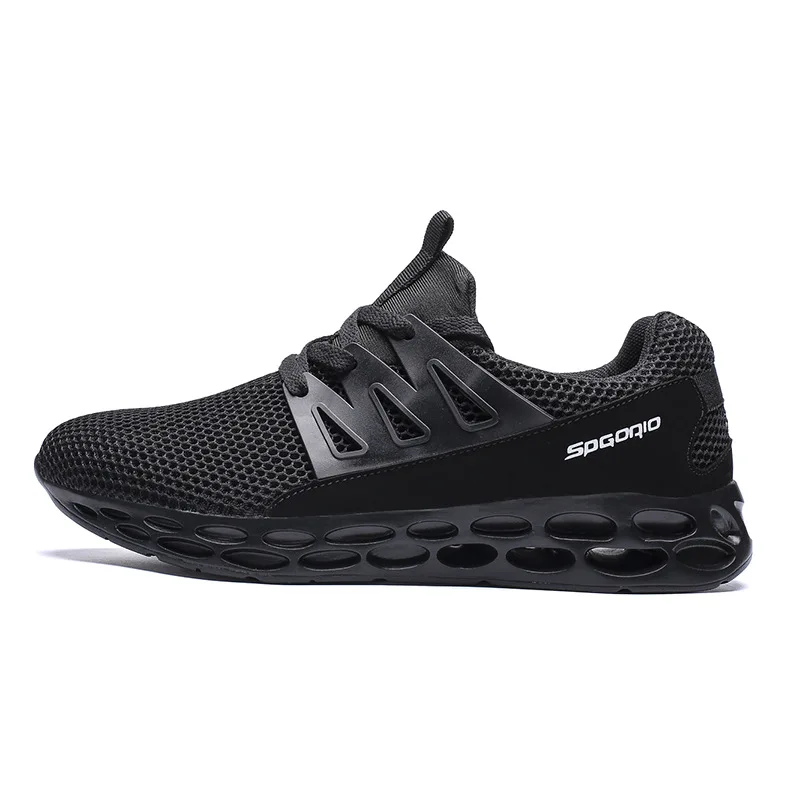 JINBEILEE New Sports Men's Shoes Running Shoes Knife Edge Mesh Breathable Men's Shoes Large Size Tide Shoes  Cushioning
