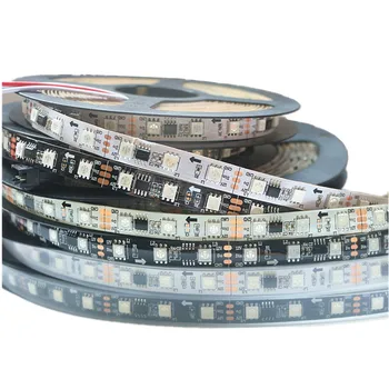 

WS2811 LED 5050 SMD Full Color RGB Strip Addressable 30/60leds/m Led Pixels 2811 External 1 ic control 3 Leds Programmable DC12V