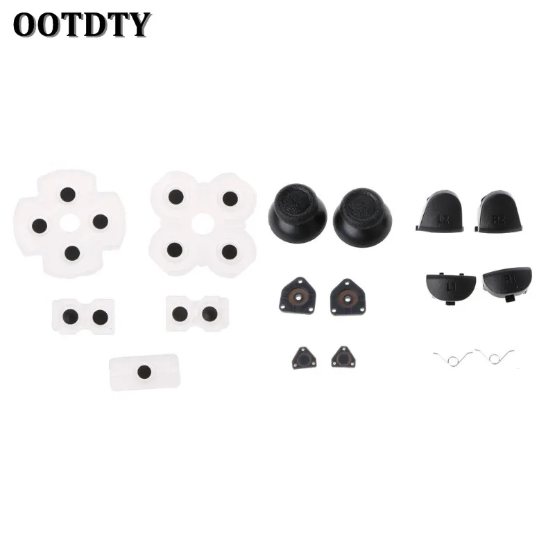 

OOTDTY L1 L2 R1 R2 Trigger Buttons + Springs + Joystick Thumb Sticks + Conductive Rubber + Screwdriver for PS4 Controller Dual