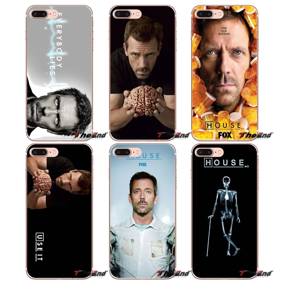 Чехол для iPhone X 4 4S 5 5S 5C SE 6 6S 7 8 Plus Samsung Galaxy J1 J3 J5 J7 A3 A5 2016 2017 Dr House Gregory Hugh Laurie brain |