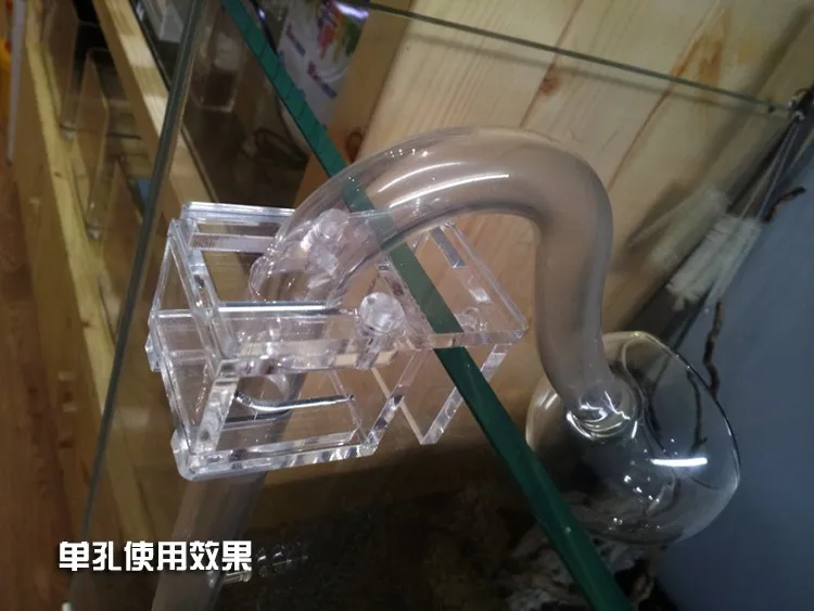 

Lily glass pipe inflow outflow water hose bracket fix holder single hole acrylic aquarium fish landscape plant tank