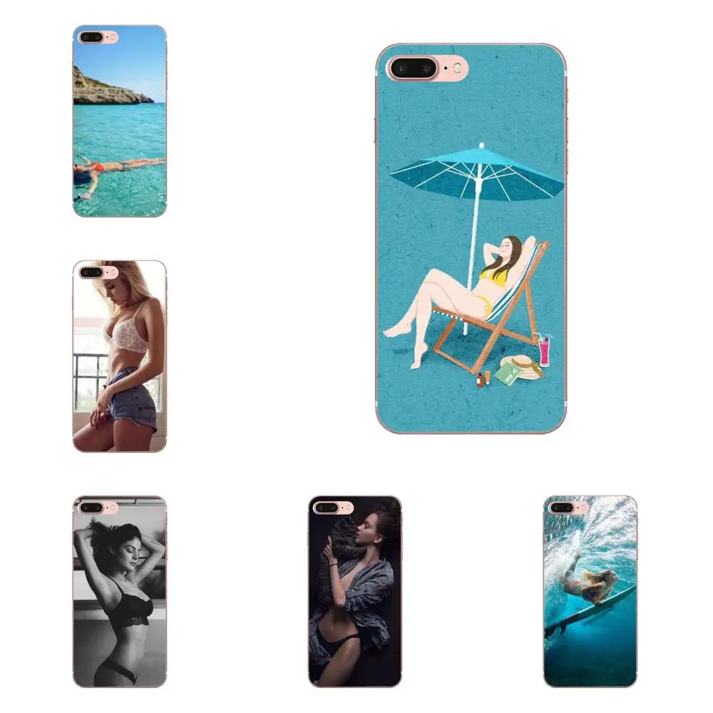 3d сексуальное бикини для девочек с узором Huawei P7 P8 P9 P10 P20 P30 Lite Mini Plus Pro 2017 2018 2019 узор