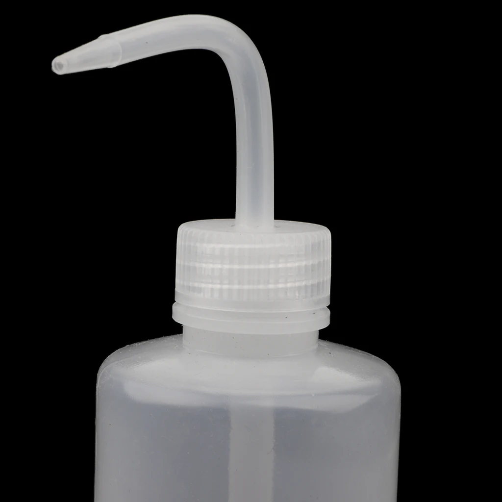 250mL Plastic Wash Bottle Squeeze Dispensing Bottles with Narrow Mouth Stem for Tattoo LAB Labware Supplies