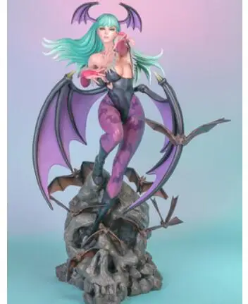 Высокое качество TFTOYS 1/4 масштаб Morrigan Aensland вампир суккуб полноразмерная портретная Статуэтка из полистоуна фигурка модель 61 см - Цвет: Purple