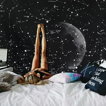 

Galaxy Tapestry Printed Mandala Bohemia Wall Hanging Black and white lion elk tapestry Yoga Scarf Mat Wall Decoration Beach Mat