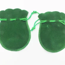 Оптом 100 штук темно-зеленые 9X7 см Горячие продажи сумки