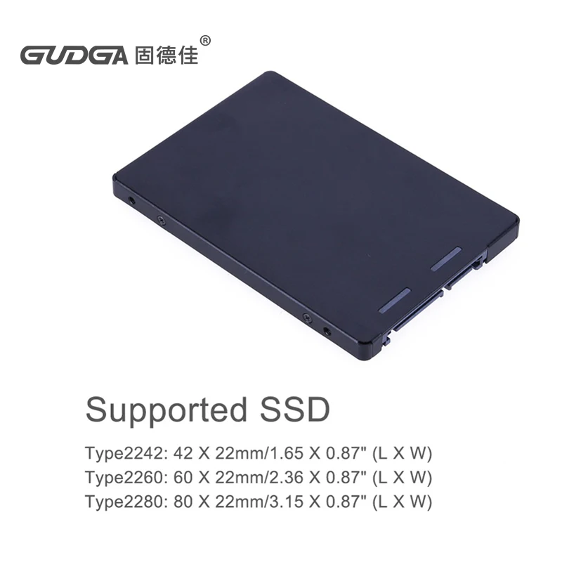 M.2 NGFF to SATA 3.0 adapter card with metal housing M.2/NGFF SSD to 2.5" SATA 3.0 SSD adapter for 2242/2260/2280mm M2 SSD 3.5 inch hdd case