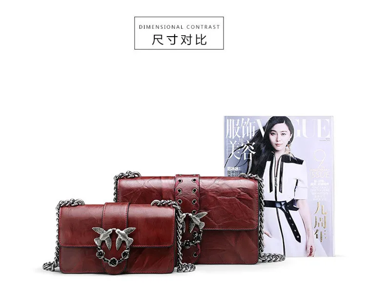 Designer Inspired Fashion Handbag Women Shoulder Bag Genuine Leather Classic Birds Flap Messenger Bags (17)