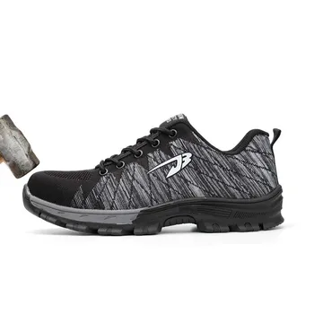 

The New Top Sale Dropshipping Men And Women Safety Boots Outdoor Breathable Men Shoes steel toe Puncture-Proof Workers Sneakers