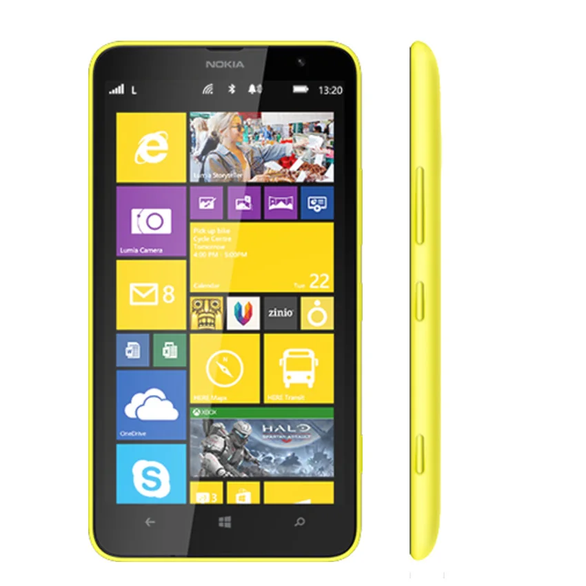 Nokia Lumia 1320,, разблокированные сотовые телефоны, два ядра, 6,0 дюймов, сенсорный экран, 5 Мп камера, 3400 мАч, 8 Гб rom, 1 ГБ ram, отремонтированный