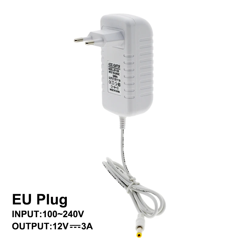 DC12V адаптер питания белый корпус AC100 240V светильник ing трансформаторы выход 12 В 1A/3A