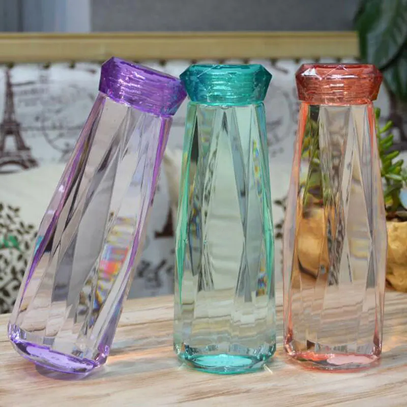 LuxDream Crystal Diamond Water Bottle Plastic Sport Leak Proof My